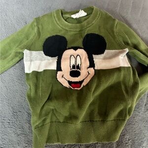 Green Mickey Mouse Sweater